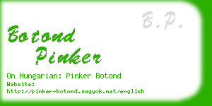 botond pinker business card